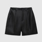 Carmen Short Black Recycled Leather