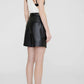 Carmen Short Black Recycled Leather