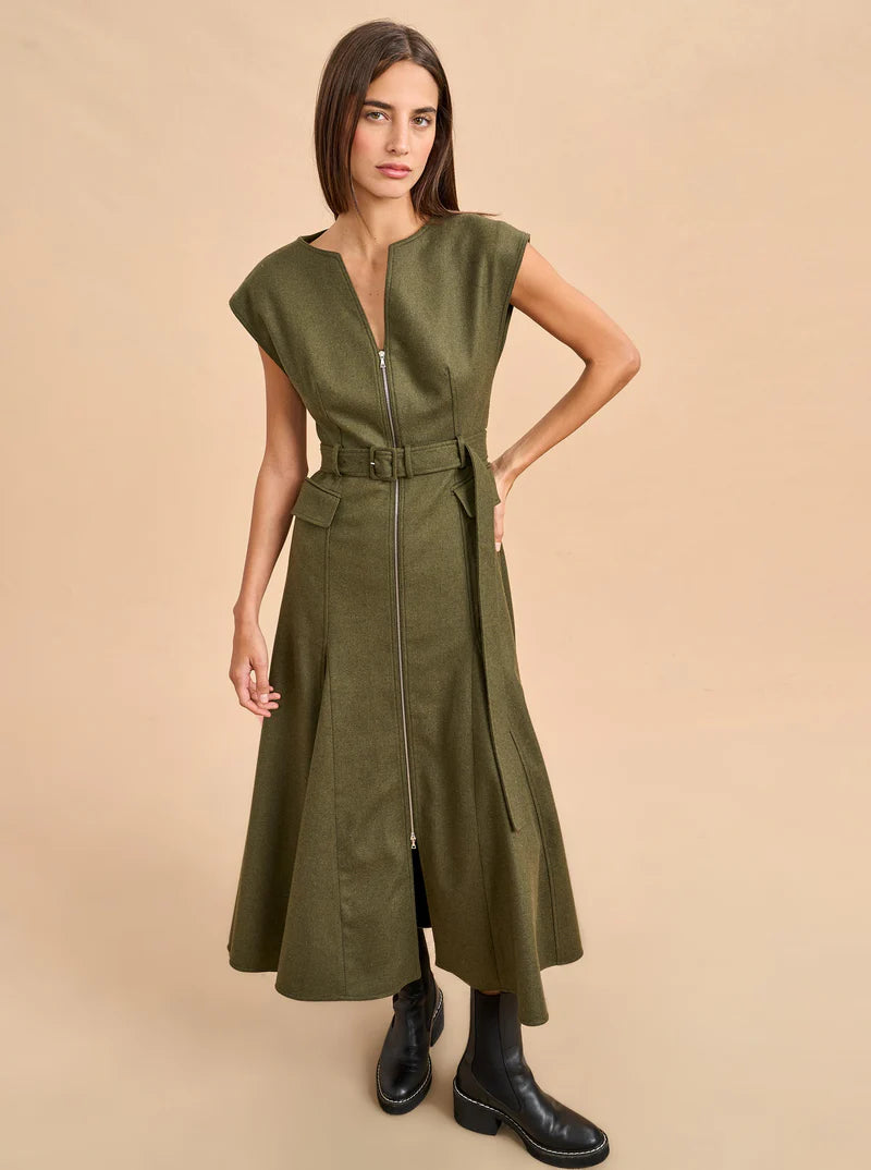 Aimee Dress-Olive