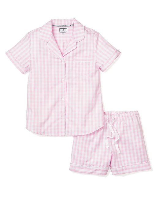 Petite Plume Pajama Set Gingham Pink