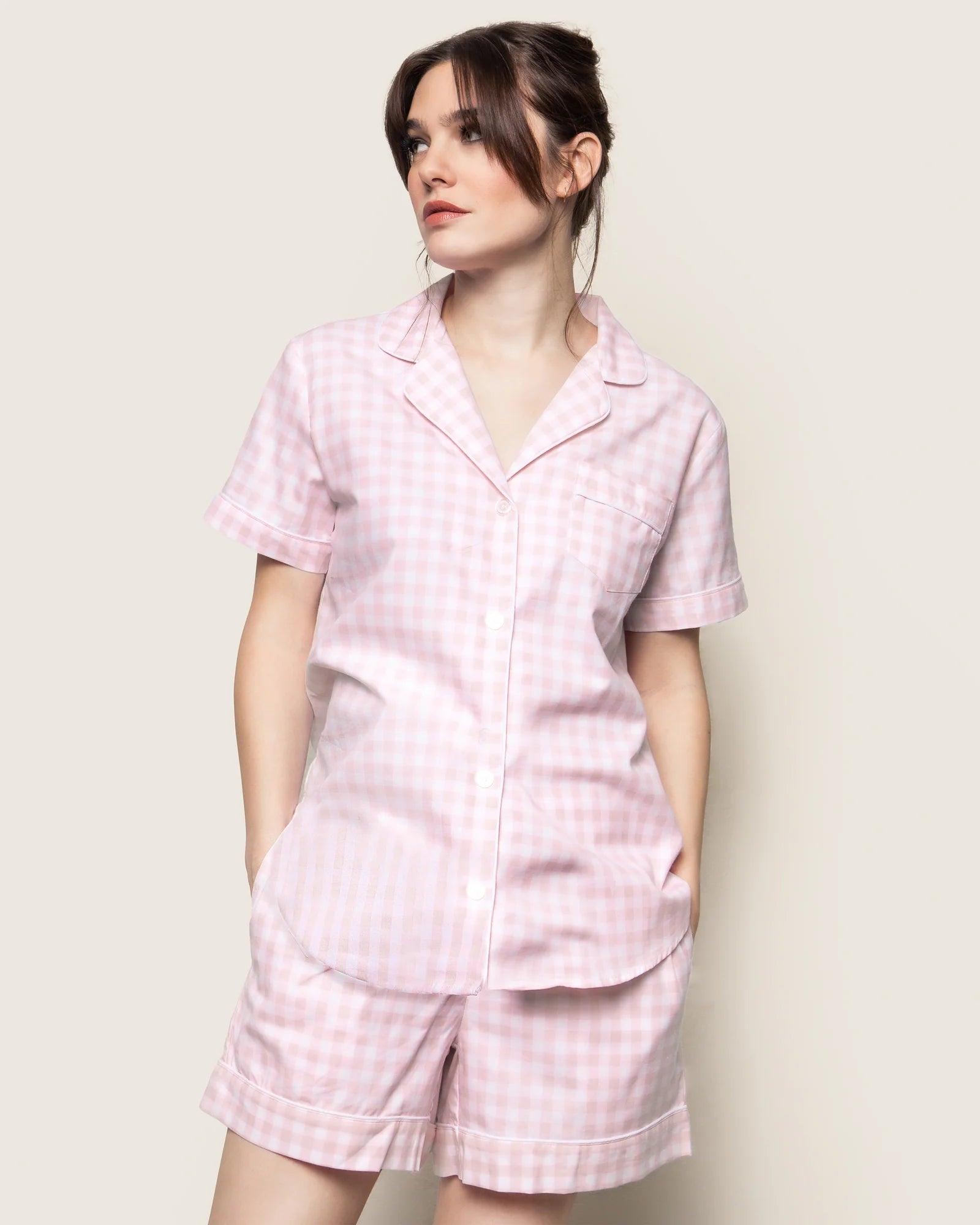 Gingham Short Pajama Set - The Lake Forest Shop