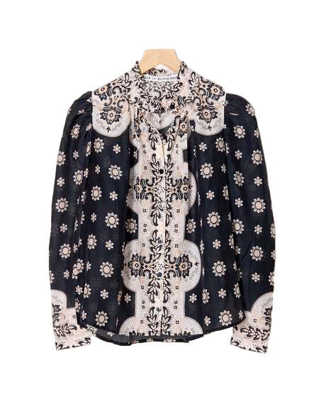 Annabel Sepia Floral Shirt