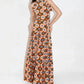 Borgo de Nor Tatiana Crepe Maxi Dress - Flower Pop Orange