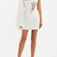 Rebecca Vallance Chantara One Shoulder Mini Dress Ivory