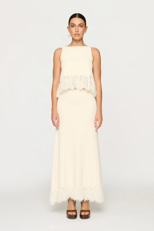 Clarissa Fringe Knit Skirt