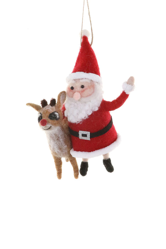 Santa & Rudolph Ornament