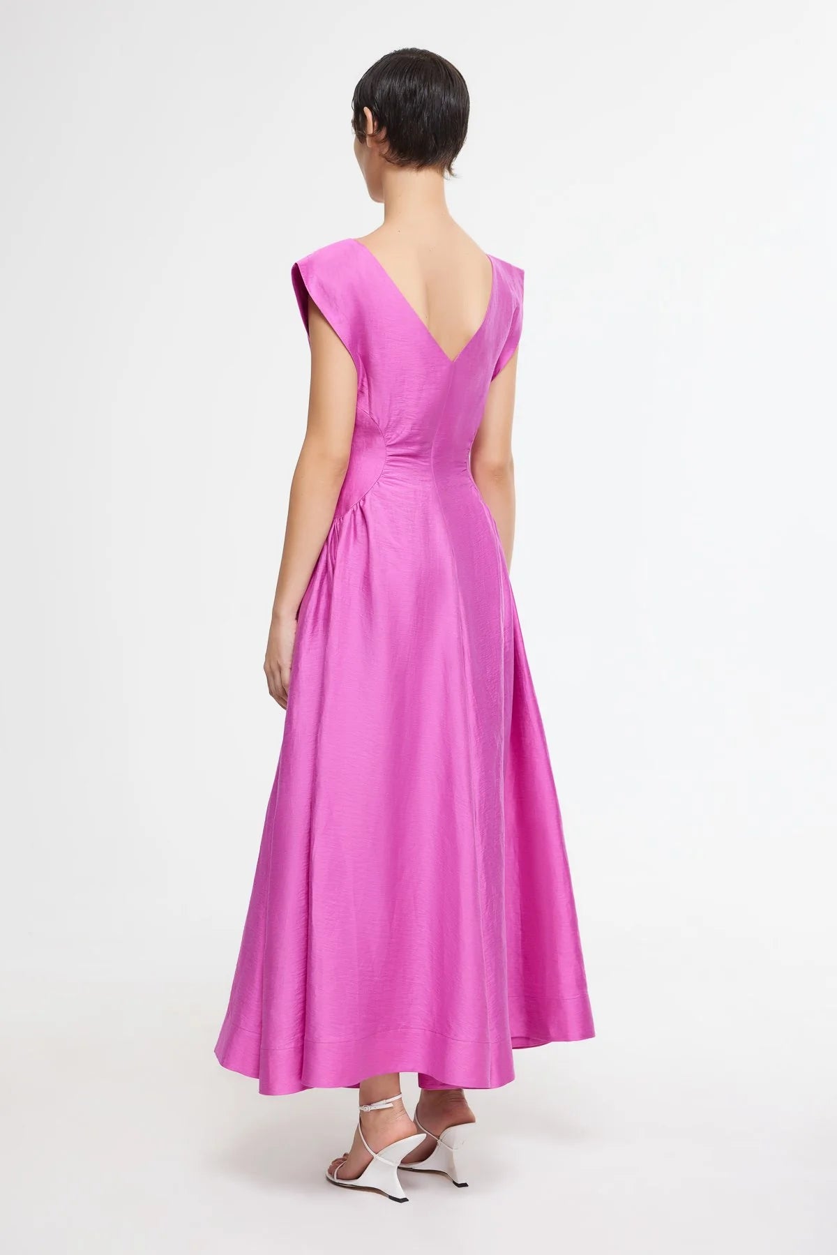 Emery Midi Dress Fuchsia