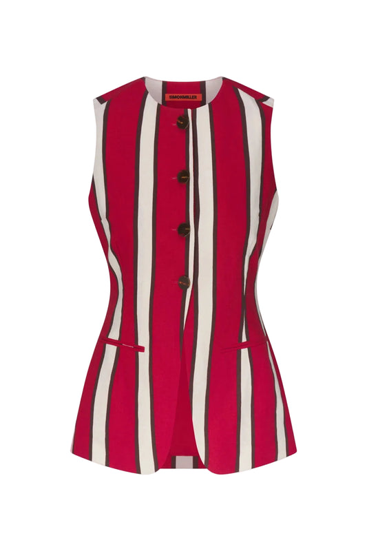 Del Mar Linen Vest - The Lake Forest Shop