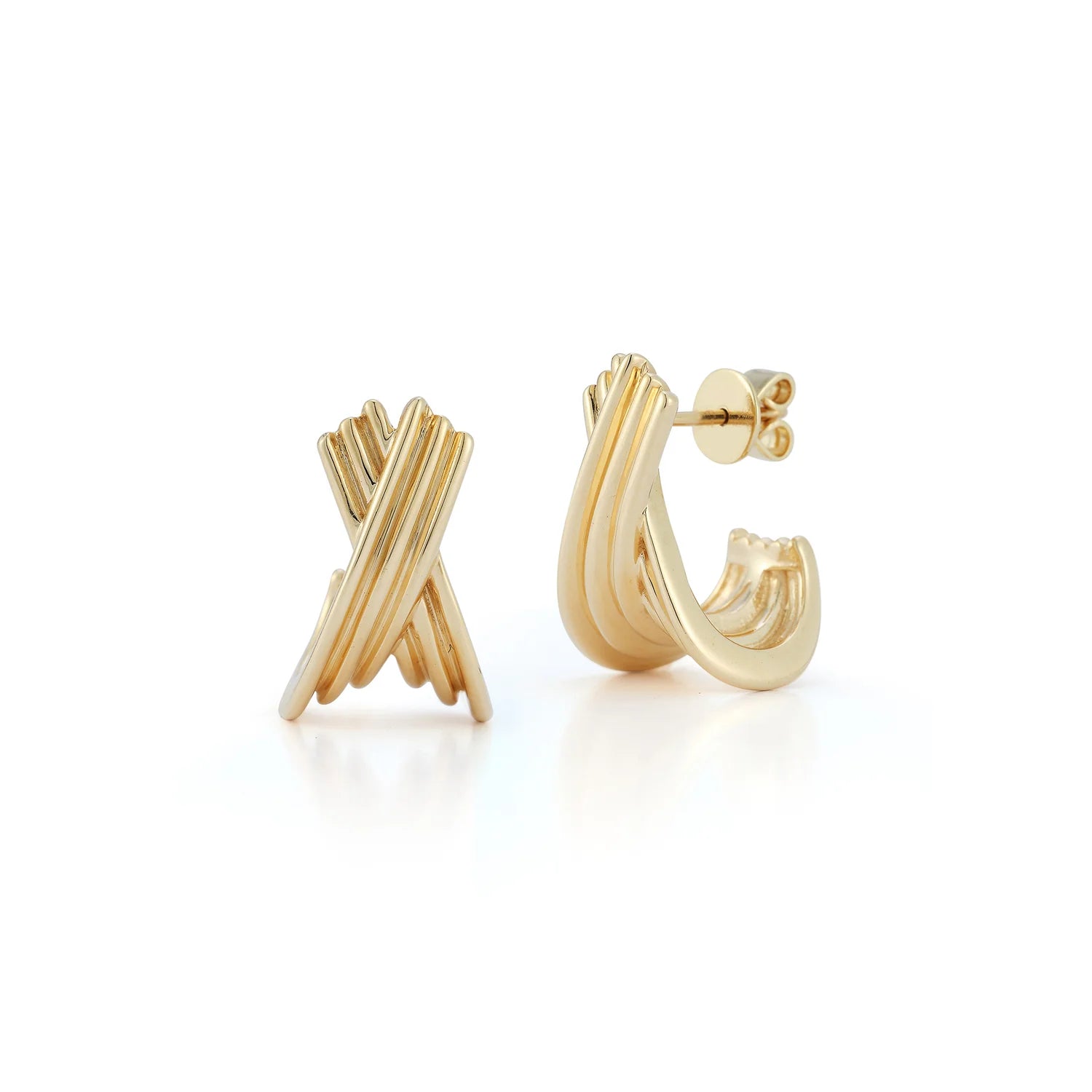 Nana Bernice Large Crossover Hoops - The Lake Forest Shop
