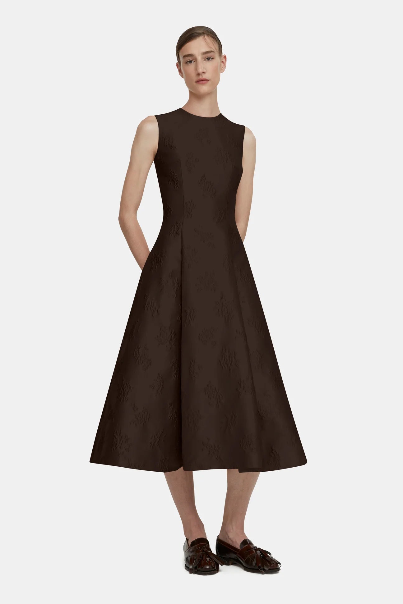 Emilia W. Mara Dress Ditsy floral Brown 8
