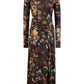 Long Sleeve Draped Front Dress