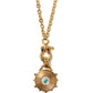 Helm Pendant Necklace in Pearl