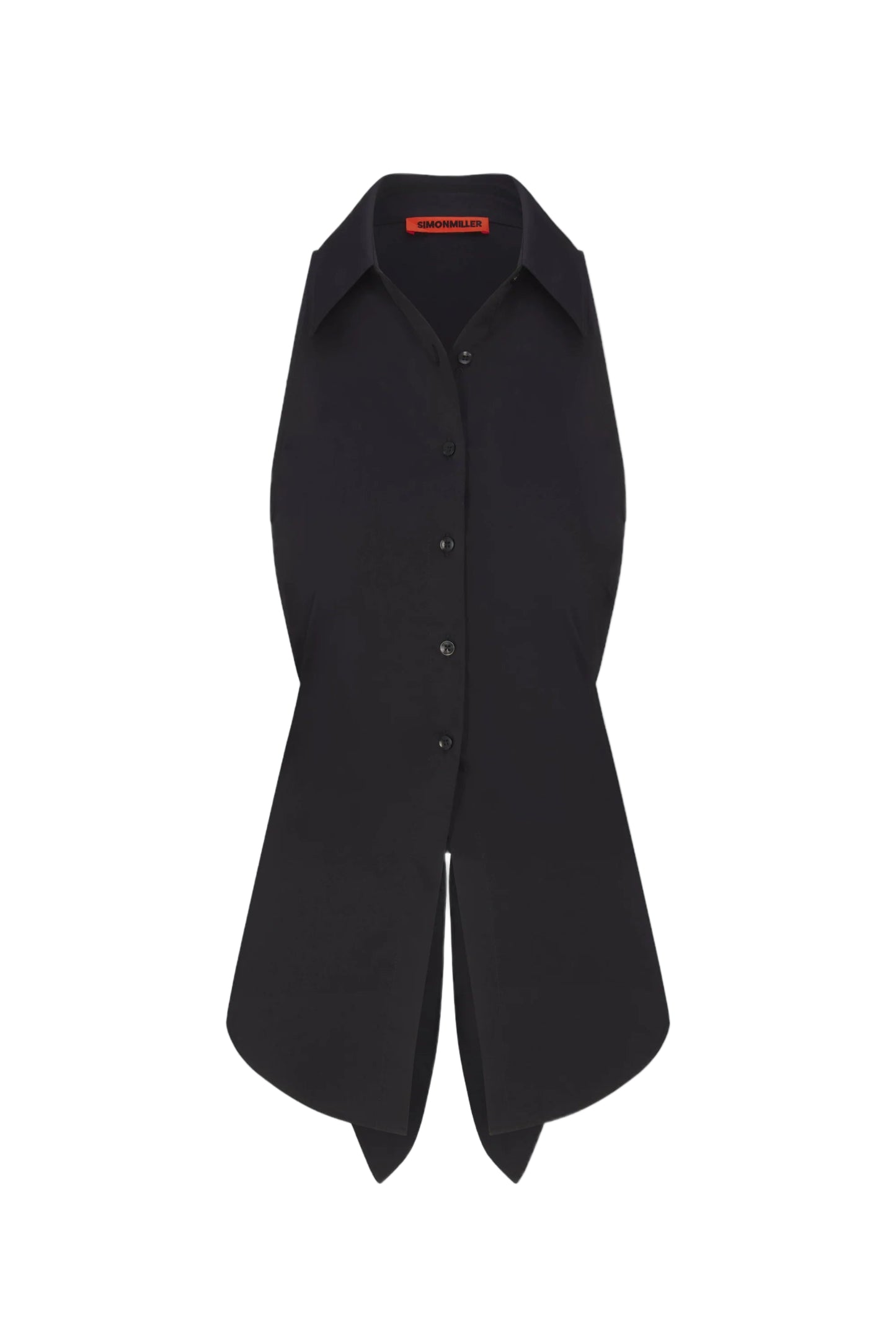 Loch Sleeveless Poplin Button Up Shirt