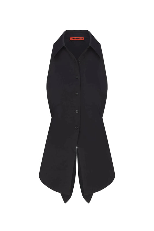 Loch Sleeveless Button Up Shirt