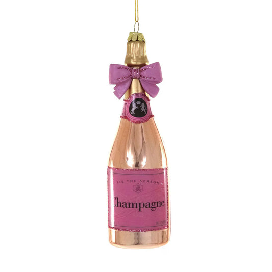 Champagne w/Bow Ornament