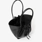 Large Ruched Tote in Soft Shiny Calf