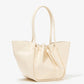 Large Ruched Tote in Soft Shiny Calf