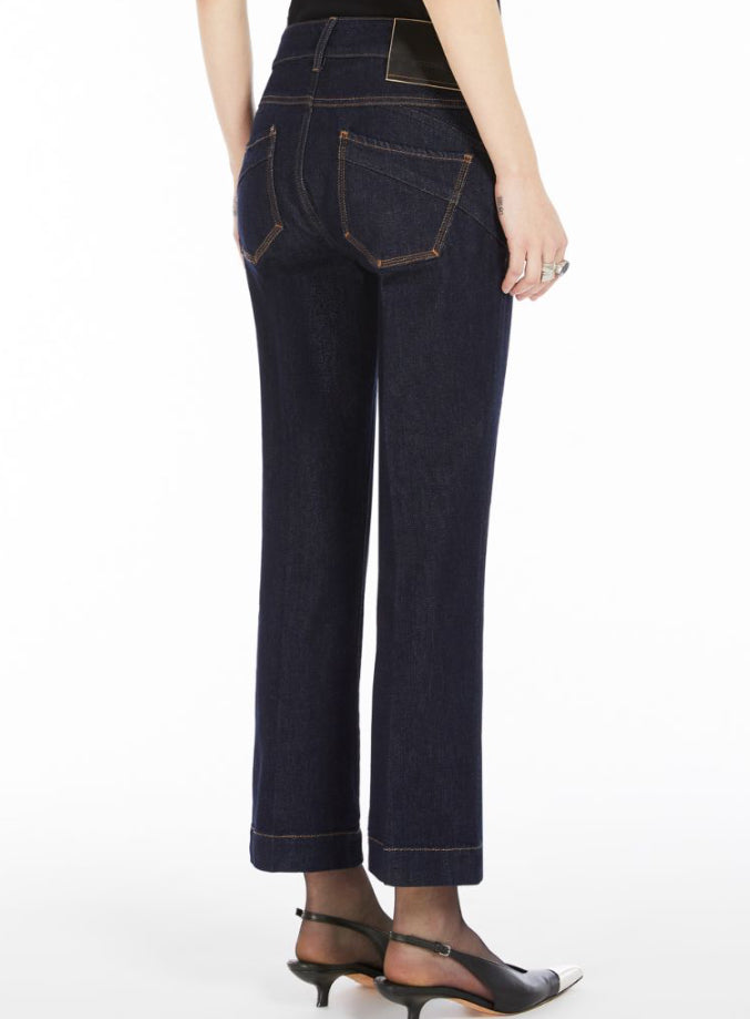 Stretch mini flare jeans