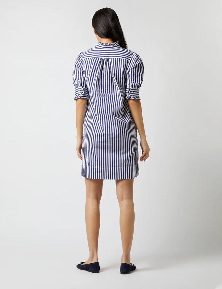 Elbow-Sleeved Frill Dress