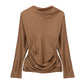 Victoria L/S Draped Top