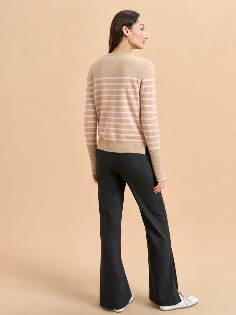 Lean Lines Sweater-Tan/Blush