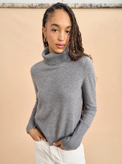 Solid Lean Lines Turtleneck Sweater