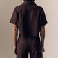 Linen Short Sleeved Swing Shirt