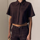 Linen Short Sleeved Swing Shirt