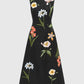 Cleo Midi Dress Botanical Ebony
