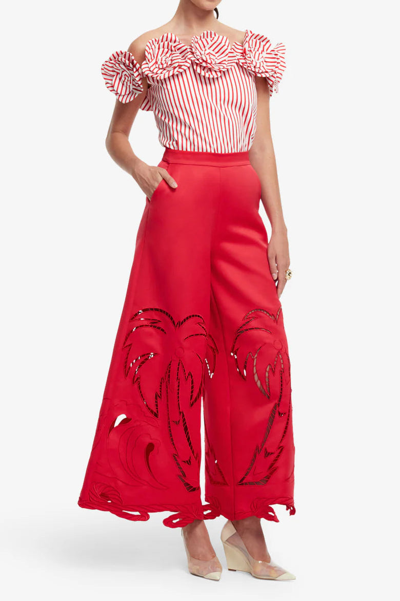Theodora Applique Pant - The Lake Forest Shop
