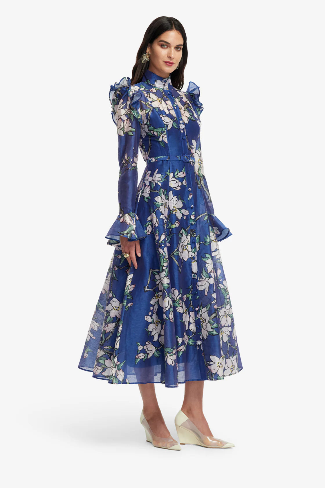 Katrina Butterfly Sleeve Midi Dress
