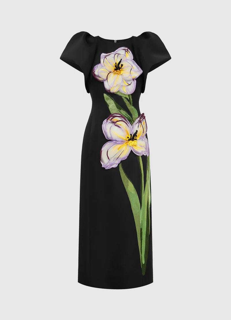 Lucinda Applique Floral Maxi Dress