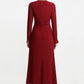Long Sleeve Tie Waist Dress