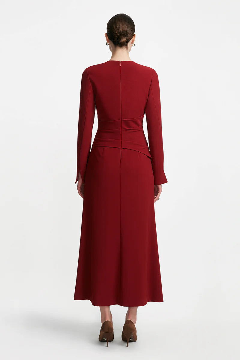 Long Sleeve Tie Waist Dress