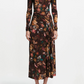 Long Sleeve Draped Front Dress