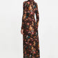 Long Sleeve Draped Front Dress