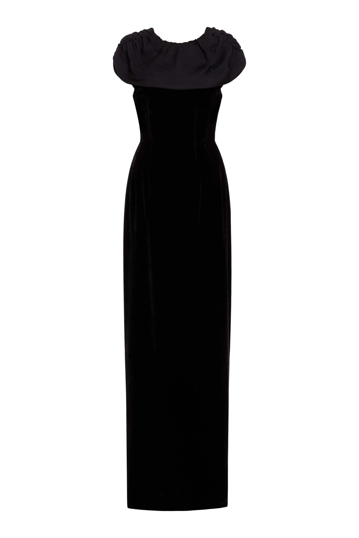 Corseted Gown w/Double Georgette Shawl