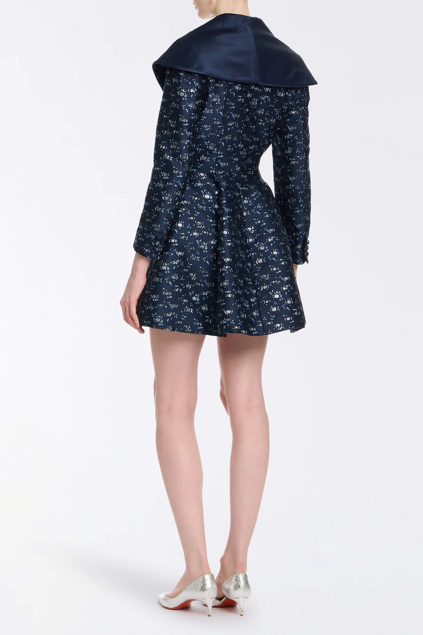 Sailor Collar Mini Coat Dress