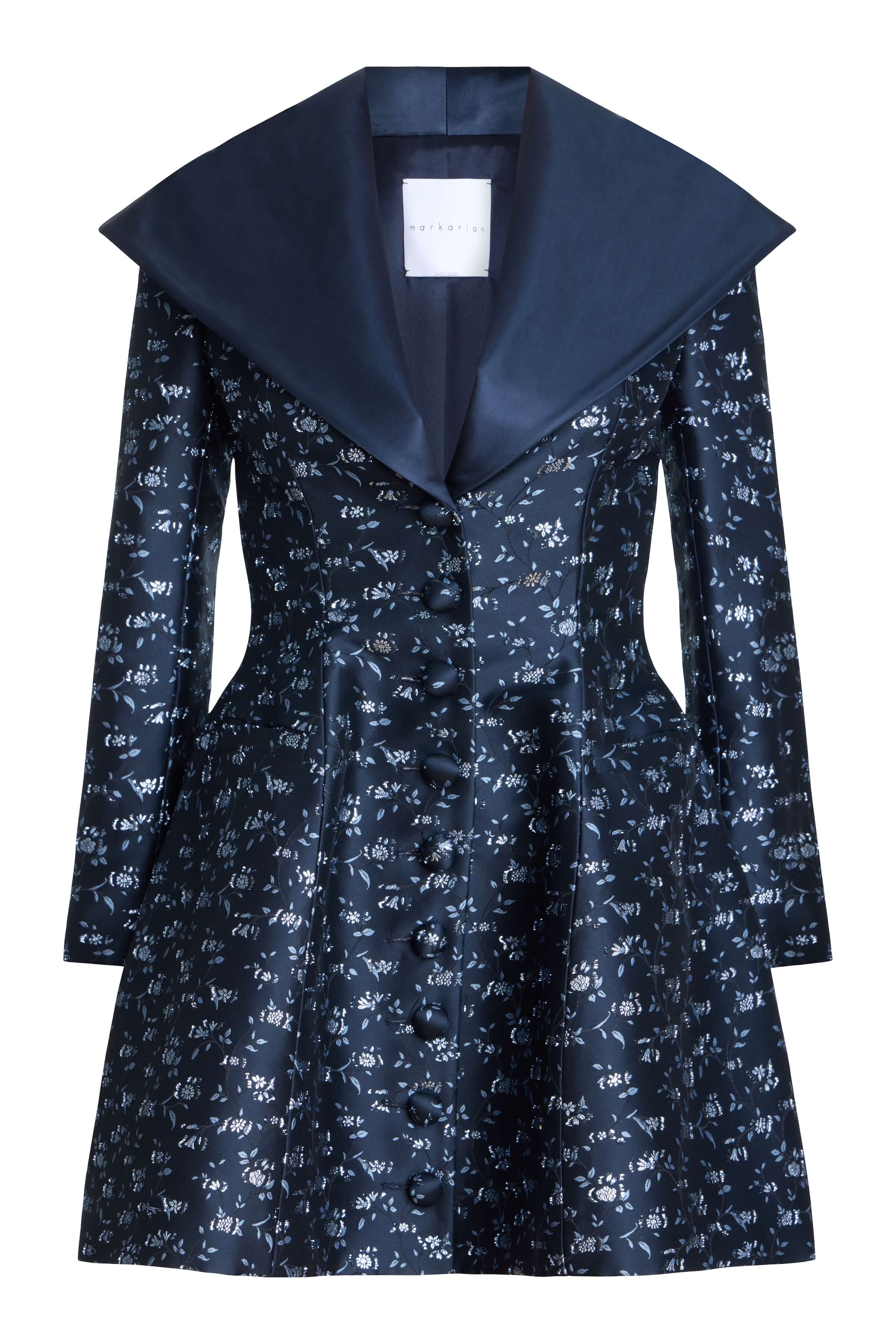 Sailor Collar Mini Coat Dress