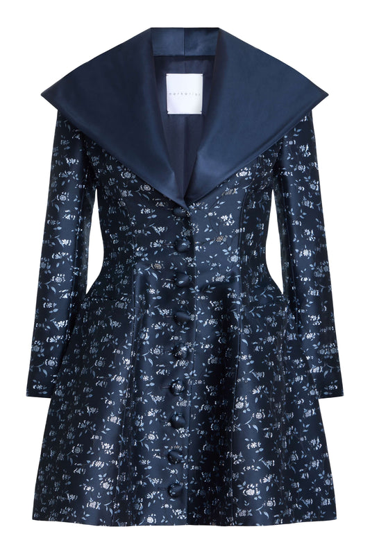 Sailor Collar Mini Coat Dress