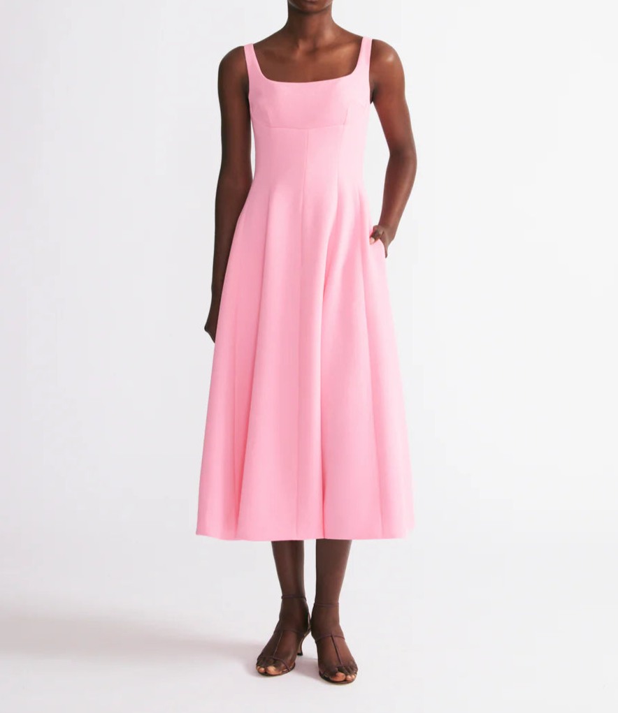 Asia Dress in Pink Double Crepe