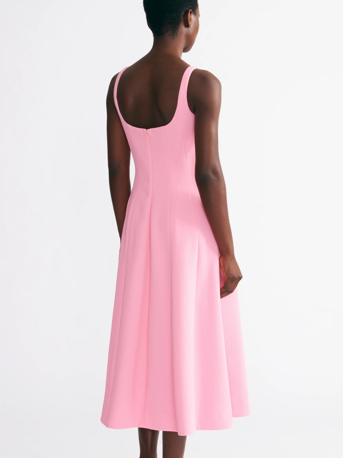 Asia Dress in Pink Double Crepe