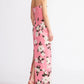 Emine Gown in Pink Dahlia Floral Print Taffeta Faille