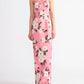 Emine Gown in Pink Dahlia Floral Print Taffeta Faille