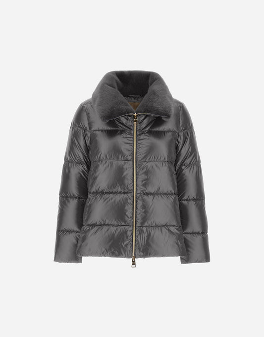 Coat w/Faux Fur Collar