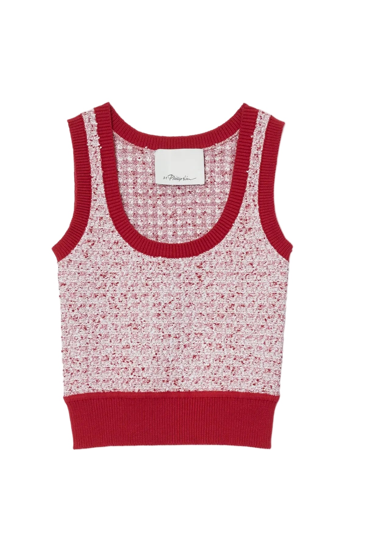 Tweed Bloucle Scoop Neck Tank - The Lake Forest Shop