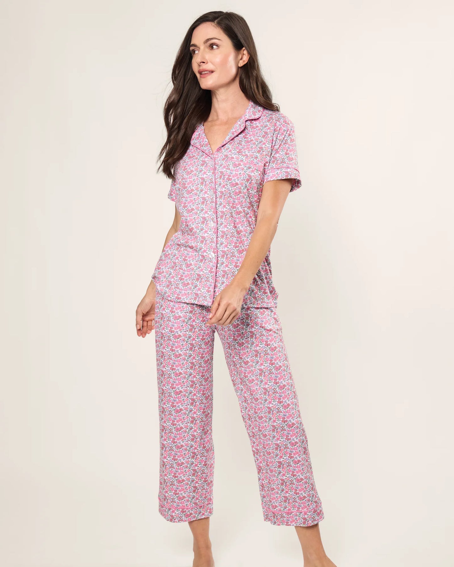 Pima Crop Pajama Set