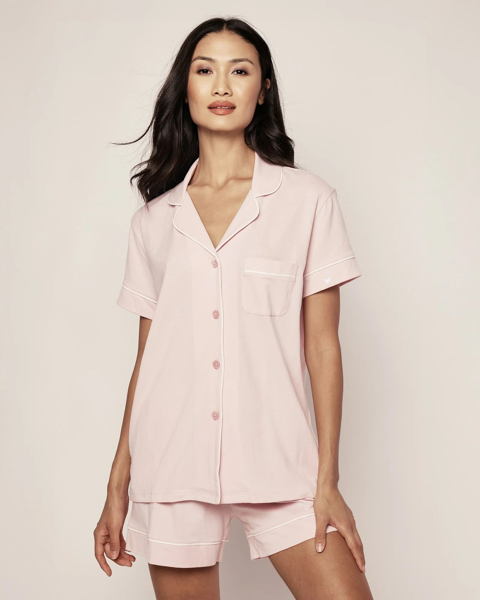 Luxe Pima Short Sleeve Short Pajama Set - The Lake Forest Shop