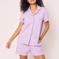 Petite Plume Pajama Set Pima Short Sleeve in Lavender