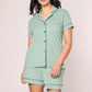 Petite Plume Pajama Set Pima Short Sleeve in Mint